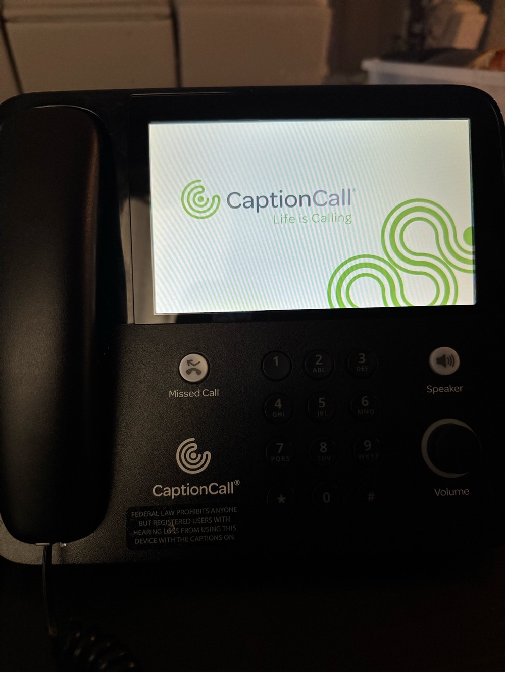 Captioning Telephone - Black